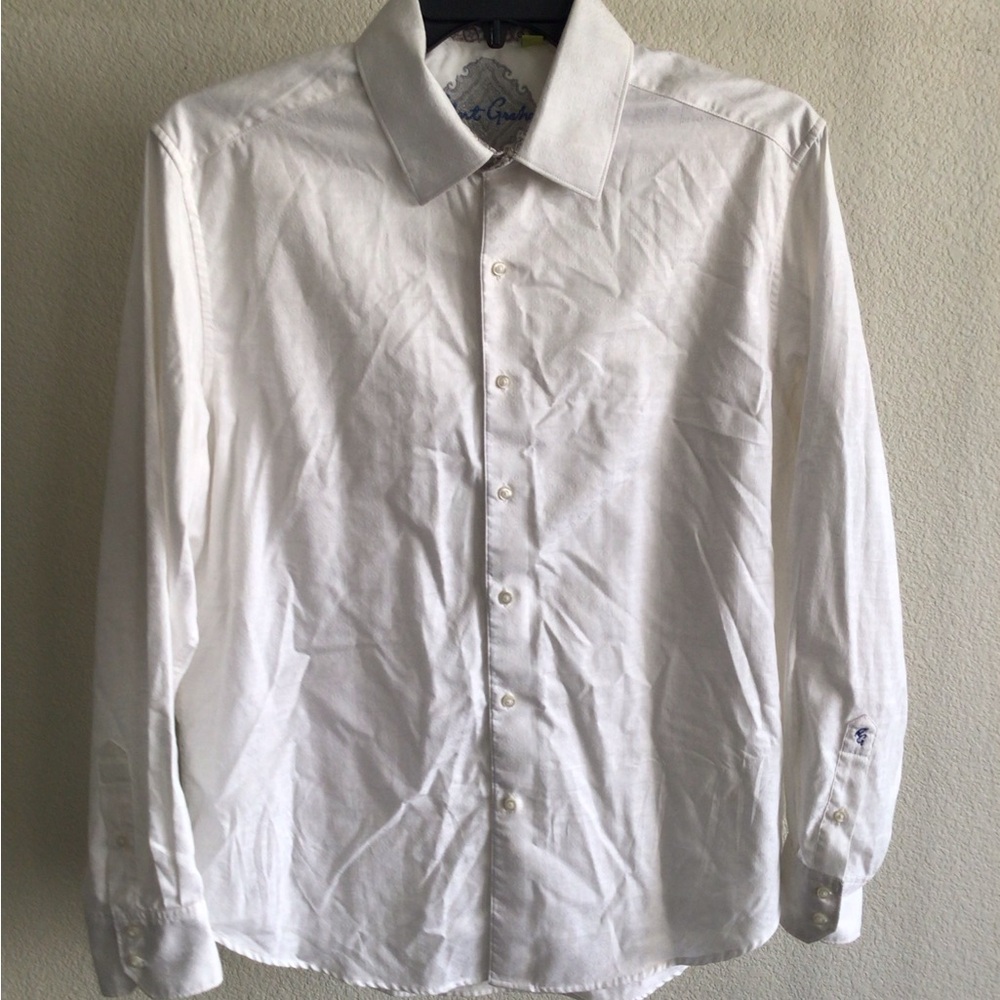 M026 Robert Graham Crisp White Dress Shirt